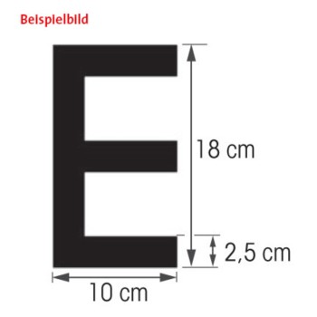 Plastimo Buchsabe D, 18 cm, schwarz, RIB