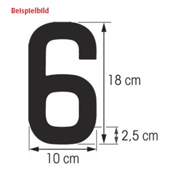 Plastimo Zahl 0, 18 cm, weiß