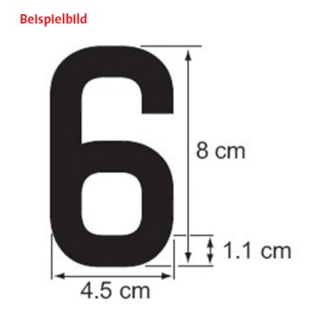 Plastimo Zahl 5, 8 cm, weiß