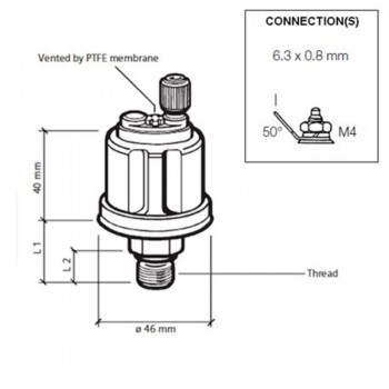 VDO Druckgeber 0-25 Bar - 1/8-27 NPTF