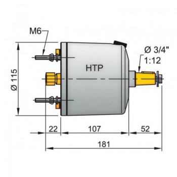 Vetus Hydraulik-Pumpe HTP20, 10 mm, schwarz