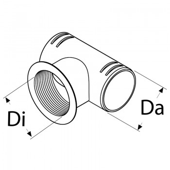 Webasto T-Stueck D90-60-90 mit Gewinde fuer Ausst