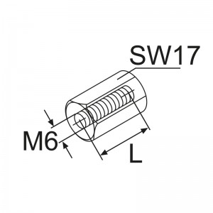 Webasto Distanzmutter, M8x15, 5 Stk