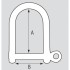 Plastimo KEY PIN SHACKLE WITH BAR D.6MM