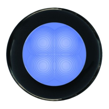 Hella LED RND SL BLUE 24V BLK RIM