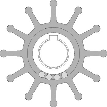 Johnson Impeller Ersatzteilkit MC97/EPDM, 62,3mm