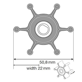 Johnson Impeller für F4 Pumpe, MC97/EPDM