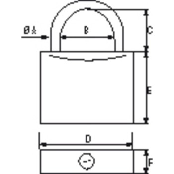 Plastimo 1 VORHAENGESCHLOSS 45 MM BREITE