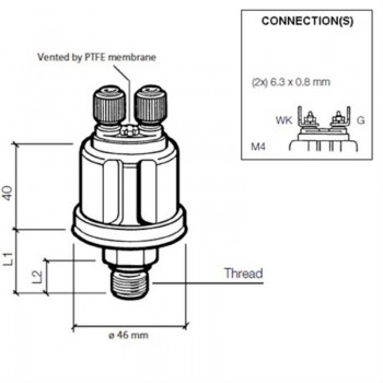 VDO Druckgeber 0-5 Bar - 1/8-27 NPTF