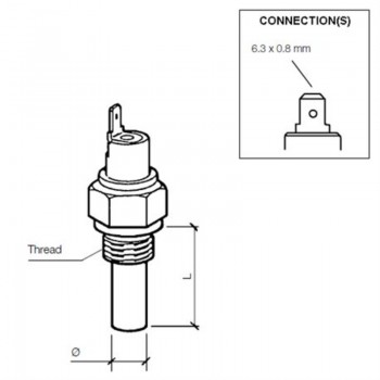 VDO Temperaturschalter 120°C - M14