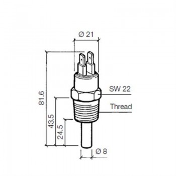 VDO Temperaturschalter 96°C - 1/2-14 NPTF