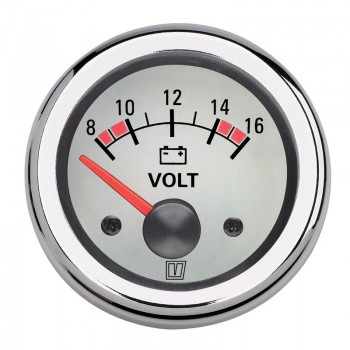 Vetus Voltmeter, weiß, 12 Volt