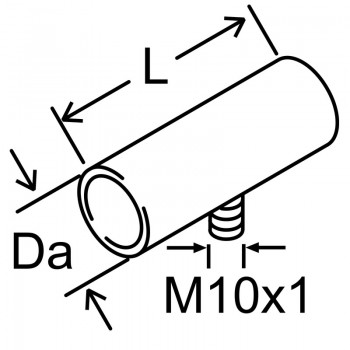 Webasto Verbindungsrohr D24 L=50, Edelstahl