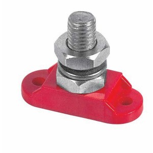 BEP isolierte Bolzen einzeln 1x10mm positiv rot