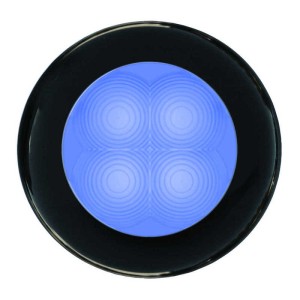 Hella LED RND SL BLUE 12V BLK RIM