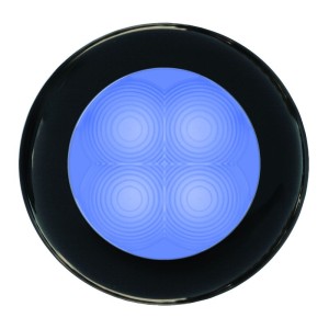 Hella LED RND SL BLUE 24V BLK RIM