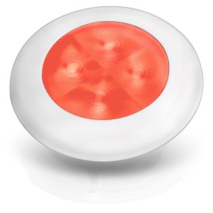 Hella LED RND SL ROT 24V WHT RIM