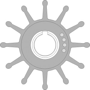 Johnson Impeller Ersatzteilkit MC97/EPDM, 84,1mm