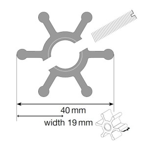 Johnson Impeller für F35 Pumpe, MC97/EPDM