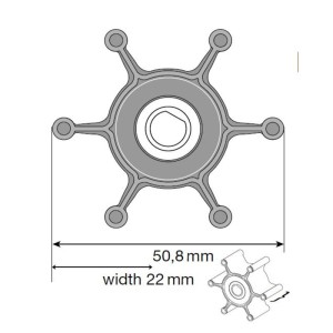 Johnson Impeller für F4 Pumpe, MC97/EPDM