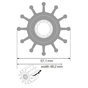 Johnson Impeller für F6 Pumpe, MC97/EPDM