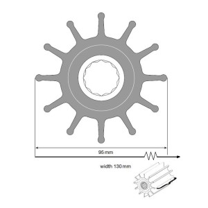 Johnson Impeller für F95 Pumpe, Neopren