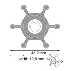 Johnson Impeller für TA3P Pumpe, Nitril