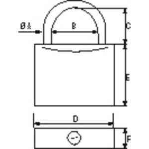 Plastimo 1 VORHAENGESCHLOSS 40 MM BREITE x 12