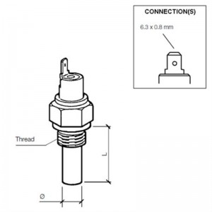 VDO Temperaturschalter 120°C - M14