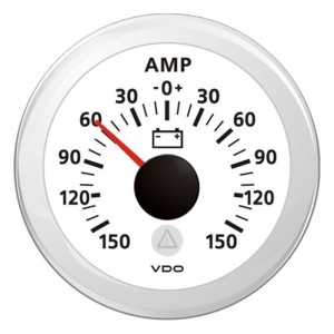 VDO VL Amperemeter -150/+150A, weiß