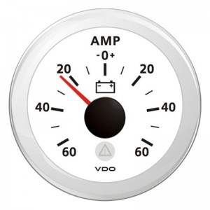 VDO VL Amperemeter -60/+60A, weiß