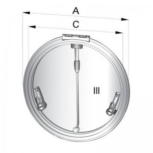 Vetus Altus-Vorschiffsluke Typ-R420, D=417mm