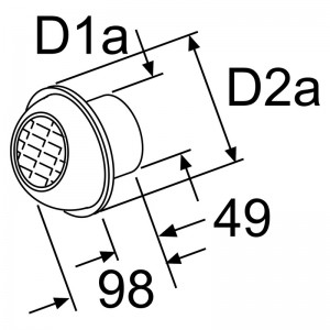 Webasto Ausstroemer D60, drehbar, Kunststoff