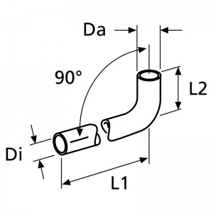 Webasto Schlauch D20 L=615 90 Grad