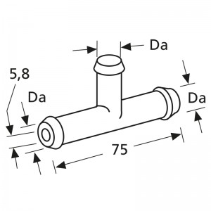 Webasto T-Stueck 20/20/20 mit Drosselbohrung